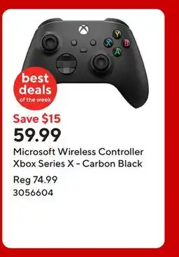 Staples Microsoft Wireless Controller Xbox Series X - Carbon Black offer