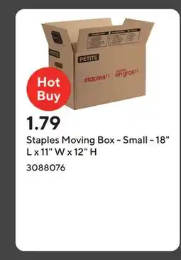 Staples Staples Moving Box - Small - 18 L x 11 W x 12 H offer