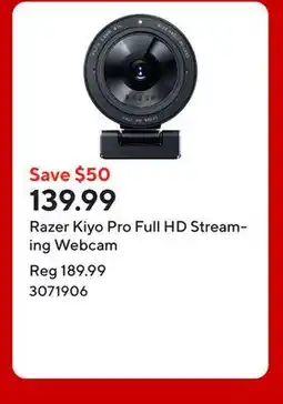 Staples Razer Kiyo Pro Full HD Streaming Webcam offer