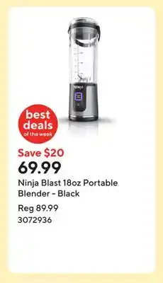 Staples Ninja Blast 18oz Portable Blender - Black offer