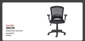 Staples Staples Mesh Task Chair offer
