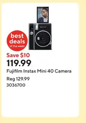 Staples Fujifilm Instax Mini 40 Camera offer