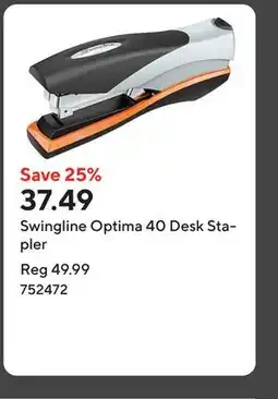 Staples Swingline Optima 40 Desk Stapler offer