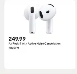 Staples AirPods 4 with Active Noise Cancellation offer