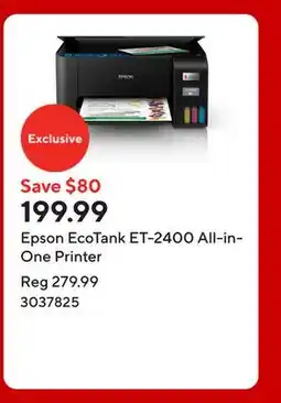 Staples Epson EcoTank ET-2400 All-in-One Printer offer