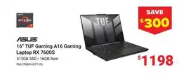 Visions Electronics ASUS 16 TUF Gaming A16 Gaming Laptop RX offer