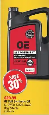 PartSource OE Full Synthetic Oil offer
