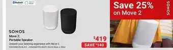 Visions Electronics Move 2: Portable Speaker offer