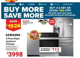 Visions Electronics Samsung 3-Piece Major Appliance Package offer