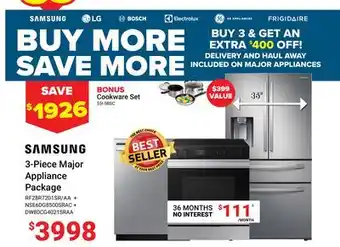 Visions Electronics Samsung 3-Piece Major Appliance Package offer