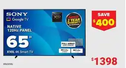 Visions Electronics SONY 65 X90L 4K Smart TV offer