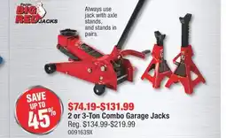 PartSource 2 or 3-Ton Combo Garage Jacks offer