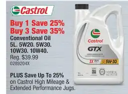 PartSource Castrol Conventional Oil offer