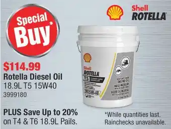 PartSource Rotella Diesel Oil offer