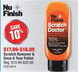 PartSource Nu Finish Scratch Remover & Once A Year Polish offer