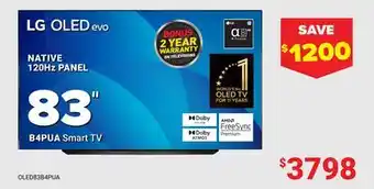 Visions Electronics LG Smart TV 83 8 NATIVE 120Hz PANEL offer