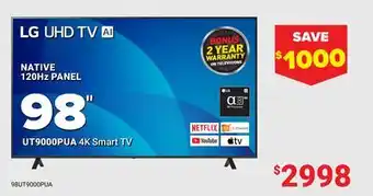 Visions Electronics LG NATIVE 120Hz PANEL 98 4K Smart TV offer