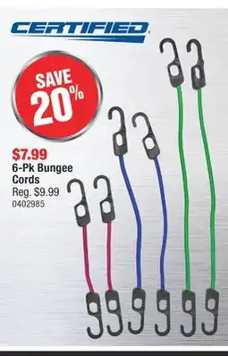 PartSource CERTIFIED 6-Pk Bungee Cords offer