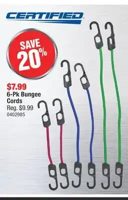 PartSource CERTIFIED 6-Pk Bungee Cords offer