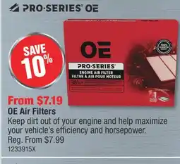 PartSource OE Air Filters offer