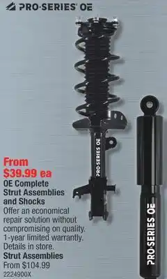 PartSource PRO-SERIES OE Complete Strut Assemblies and Shocks offer