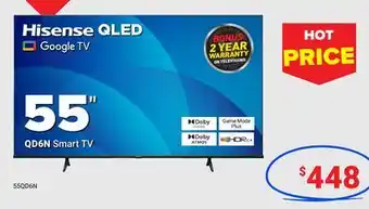 Visions Electronics QD6N Smart TV 55 offer