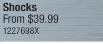 PartSource Shocks offer