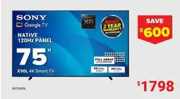 Visions Electronics X90L 4K Smart TV 75 offer
