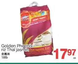 T&T Supermarket GOLDEN PHOENIX RIZ THAI JASMIN, 18LB offer
