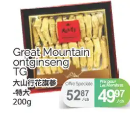 T&T Supermarket GREAT MOUNTAIN ONTGINSENG TG, 200G offer