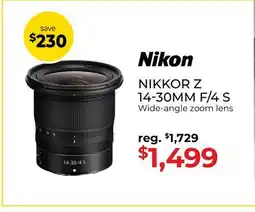 Gosselin Photo Nikon NIKKOR Z 14-30MM F/4 S offer