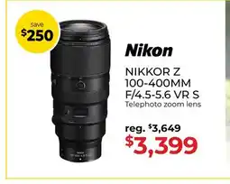 Gosselin Photo Nikon NIKKOR Z 100-400MM F/4.5-5.6 VR S Telephoto zoom lens offer