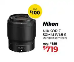 Gosselin Photo Nikon NIKKOR Z 50MM F/1.8 S Standard prime lens offer