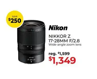 Gosselin Photo Nikon NIKKOR Z 17-28MM F/2.8 Wide-angle zoom lens offer