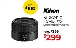 Gosselin Photo Nikon NIKKOR Z 40MM F/2 Standard prime lens offer
