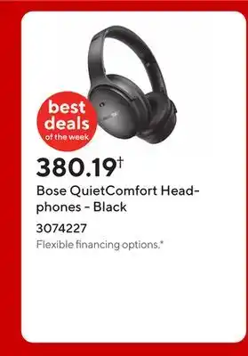 Staples Bose QuietComfort Headphones - Black offer