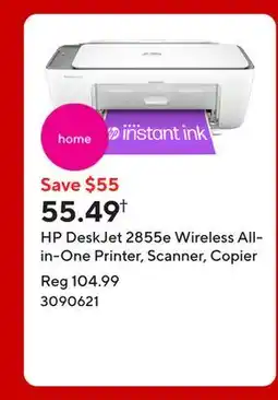 Staples HP DeskJet 2855e Wireless All-in-One Printer, Scanner, Copier offer