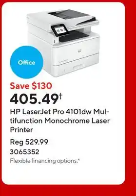 Staples HP LaserJet Pro 4101dw Multifunction Monochrome Laser Printer offer