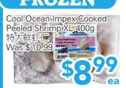 Ample Food Market Cool Ocean Impex Cooked Peeled Shrimp XL offer