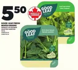 Loblaws Good leaf fresh mixed greens offer