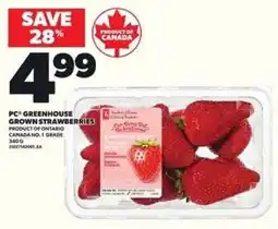 Loblaws PC greenhouse grown strawberries offer