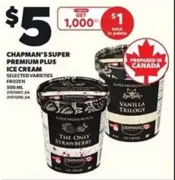 Loblaws Chapman's super premium plus ice cream offer