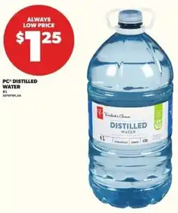 Loblaws PC distilled water offer