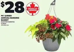 Loblaws PC jumbo annual hanging basket offer