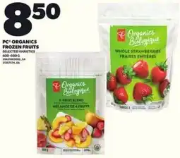 Loblaws PC organics frozen fruits offer