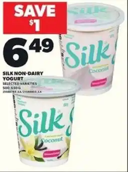 Loblaws Silk non-dairy yogurt offer