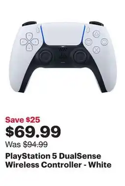 Best Buy PlayStation 5 DualSense Wireless Controller - White offer