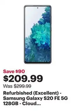 Best Buy Refurbished (Excellent) - Samsung Galaxy S20 FE 5G 128GB - Cloud Navy - Unlocked offer