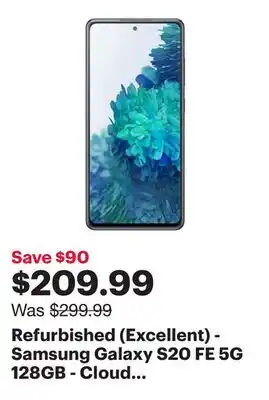 Best Buy Refurbished (Excellent) - Samsung Galaxy S20 FE 5G 128GB - Cloud Navy - Unlocked offer