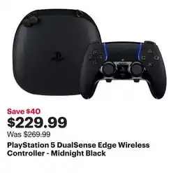 Best Buy PlayStation 5 DualSense Edge Wireless Controller - Midnight Black offer